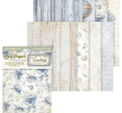 Hot Stamperia Motiv-Strohseide Backgrounds "Timeless", DIN A6, 8er Set