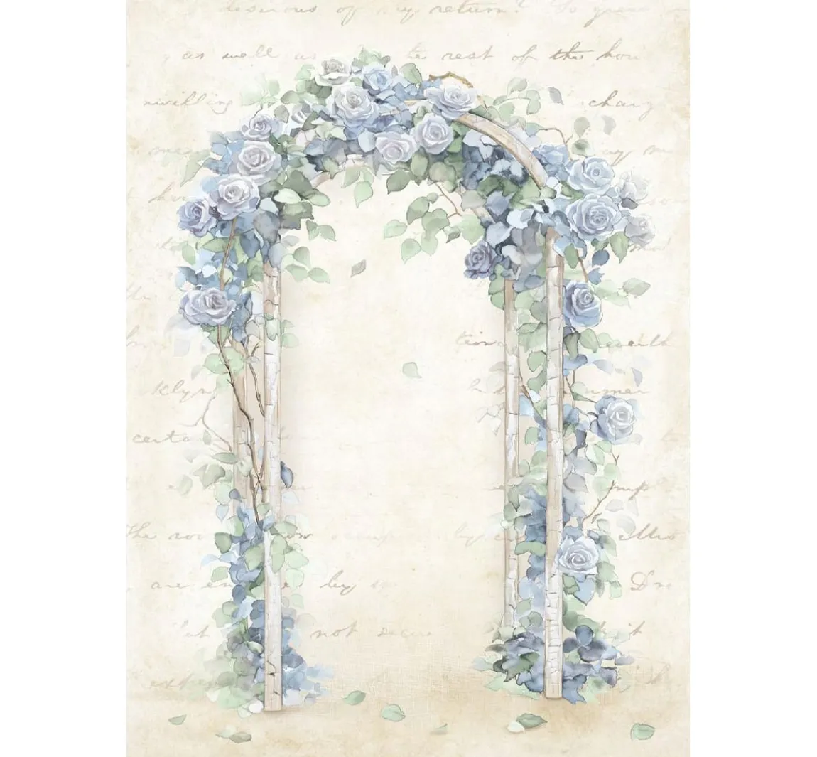 Hot Stamperia Motiv-Strohseide Backgrounds "Timeless", DIN A6, 8er Set