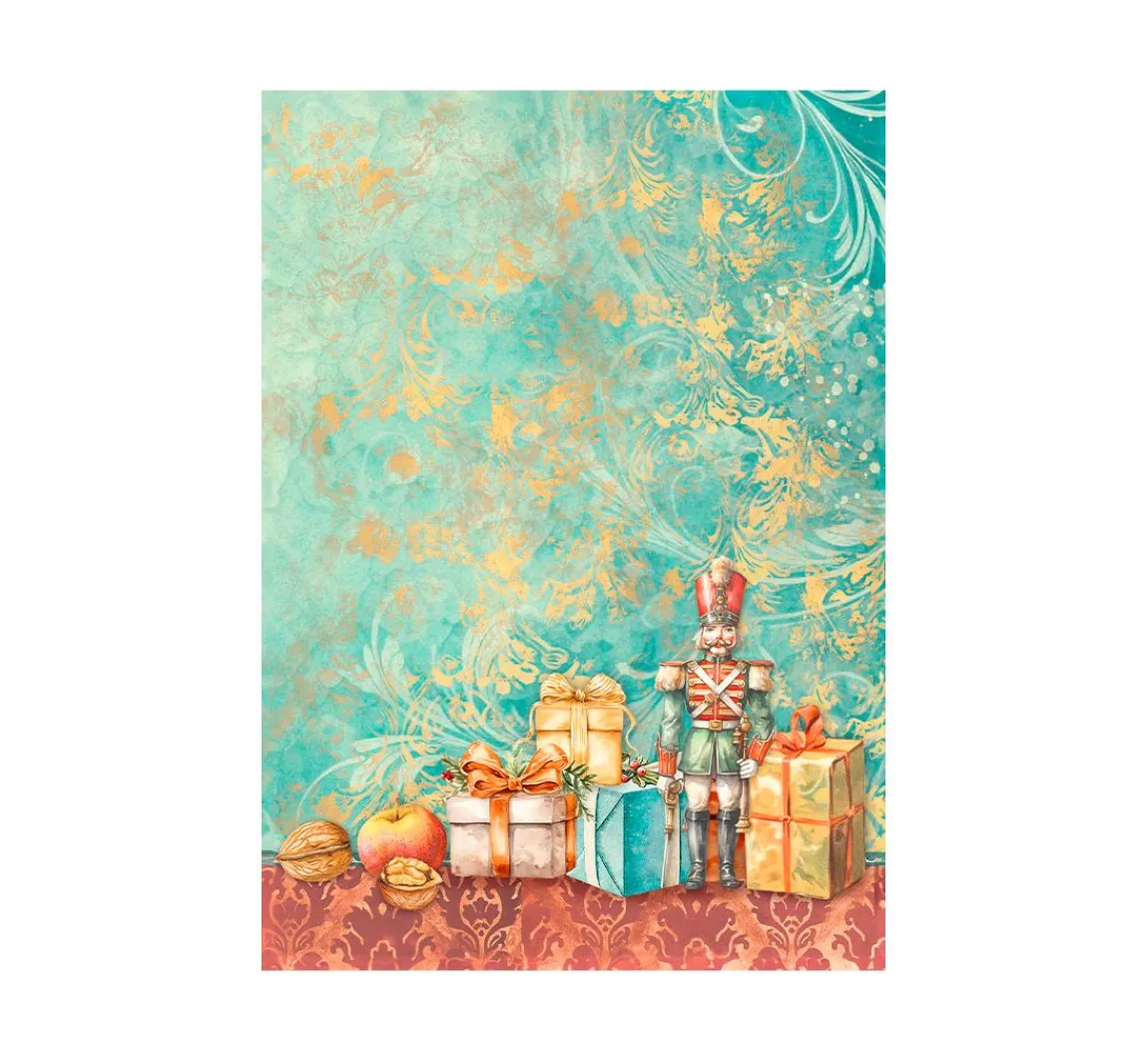 Online Stamperia Motiv-Strohseide Backgrounds "The Nutcracker"