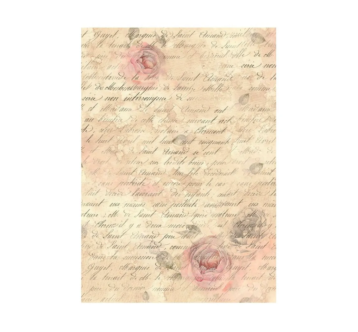 Stamperia Motiv-Strohseide Backgrounds "Shabby Rose"
