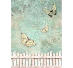 Best Stamperia Motiv-Strohseide Backgrounds "House of Roses"