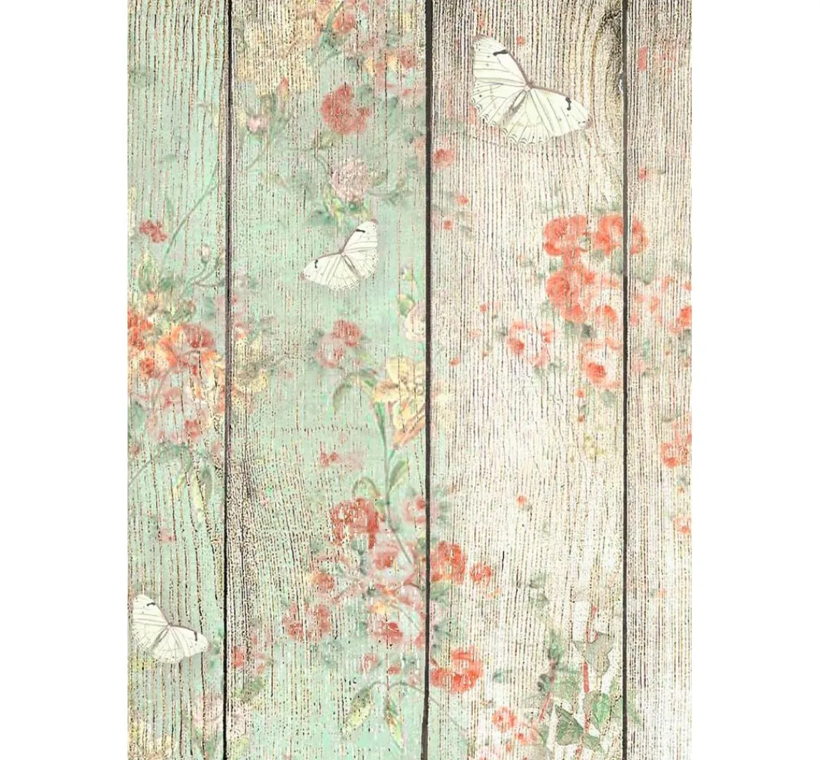 Best Stamperia Motiv-Strohseide Backgrounds "House of Roses"