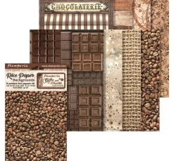Outlet Stamperia Motiv-Strohseide Backgrounds "Coffee and Chocolate"