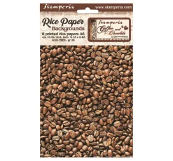 Outlet Stamperia Motiv-Strohseide Backgrounds "Coffee and Chocolate"