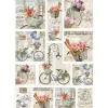 Clearance renkalik Motiv-Strohseide "Bicycle"