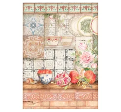 Outlet Stamperia Motiv-Strohseide "Casa Granada"