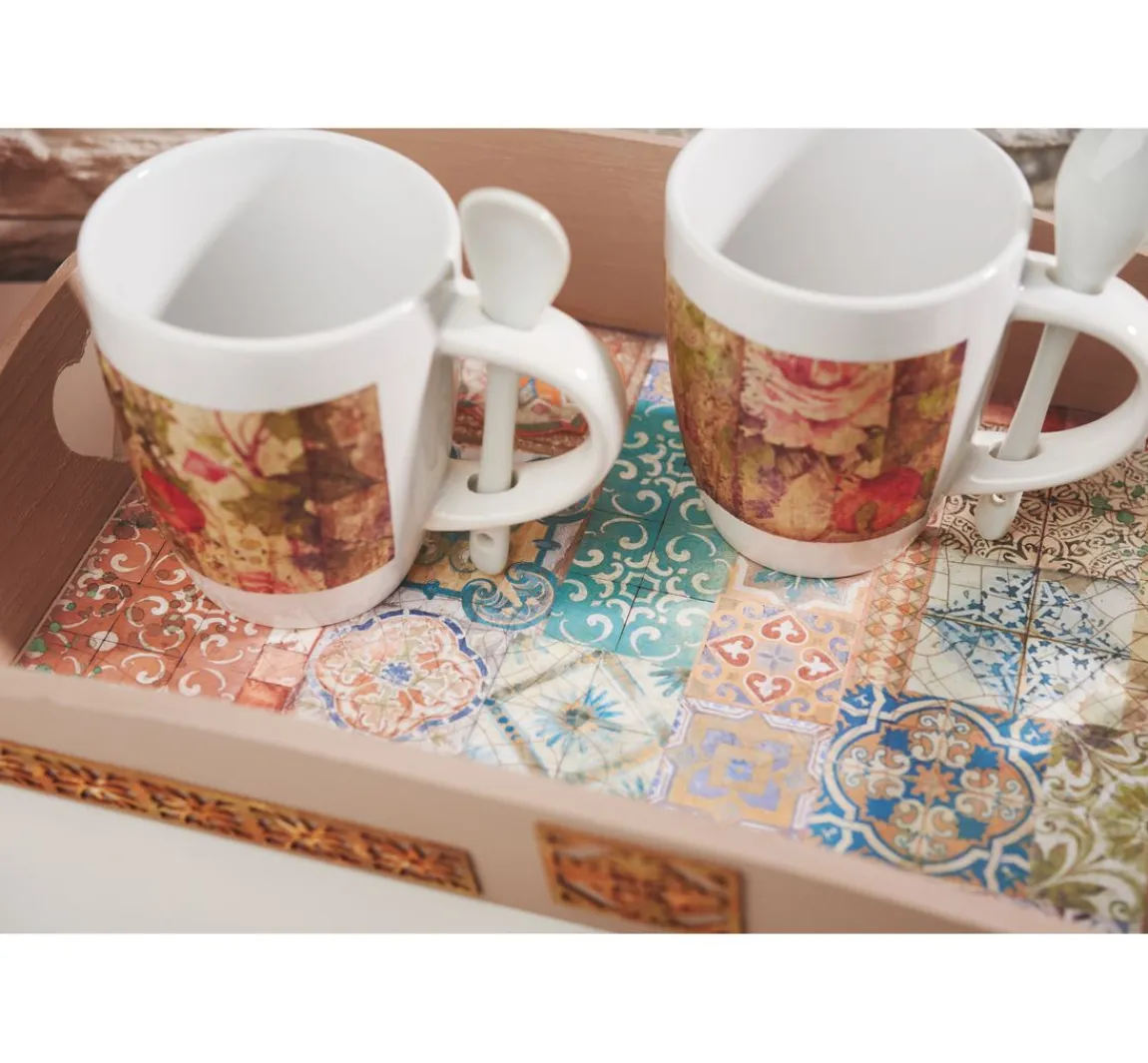 Outlet Stamperia Motiv-Strohseide "Casa Granada"