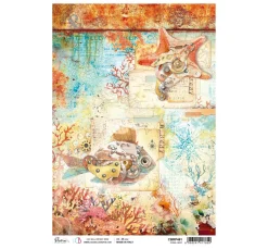 Discount Ciao Bella Motiv-Strohseide "Coral Reef - Coral Reef"