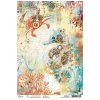 Sale Ciao Bella Motiv-Strohseide "Coral Reef - Seahorse"