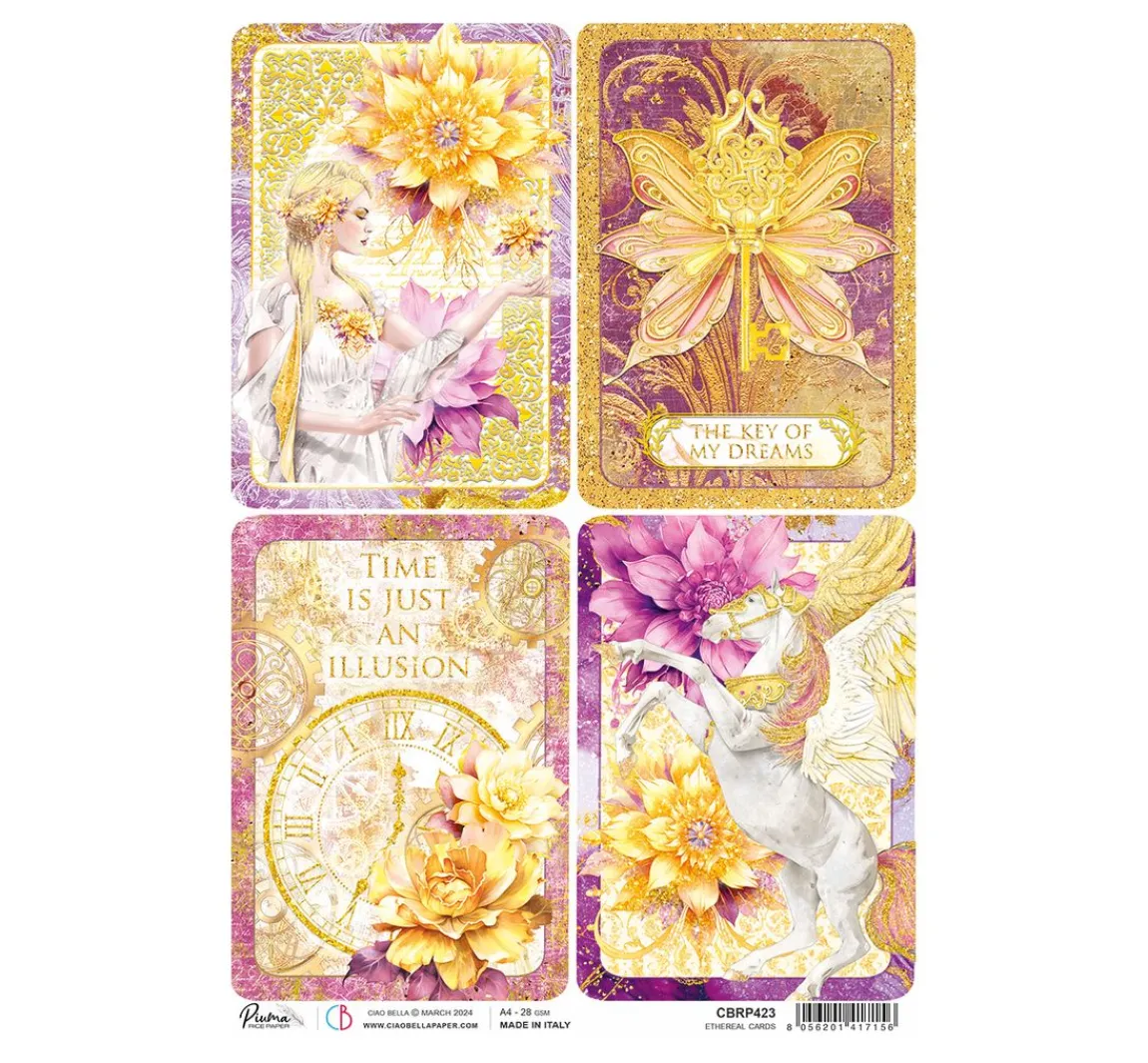 Sale Ciao Bella Motiv-Strohseide "Ethereal - Himmlische Karten"