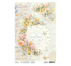 Hot Ciao Bella Motiv-Strohseide "Flower Shop - Flower Market"