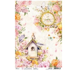 Discount Ciao Bella Motiv-Strohseide "Flower Shop - Vogelwelt"