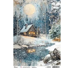 New Ciao Bella Motiv-Strohseide "Forest Tales - Night in the Wood"