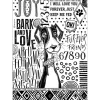 Sale Stamperia Motiv-Strohseide "Furry Friends - Dog Black and White"