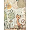 Discount Stamperia Motiv-Strohseide "Furry Friends - You are Unique"
