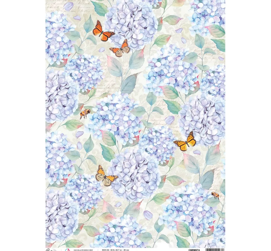 Clearance Ciao Bella Motiv-Strohseide "Hortensienduft"