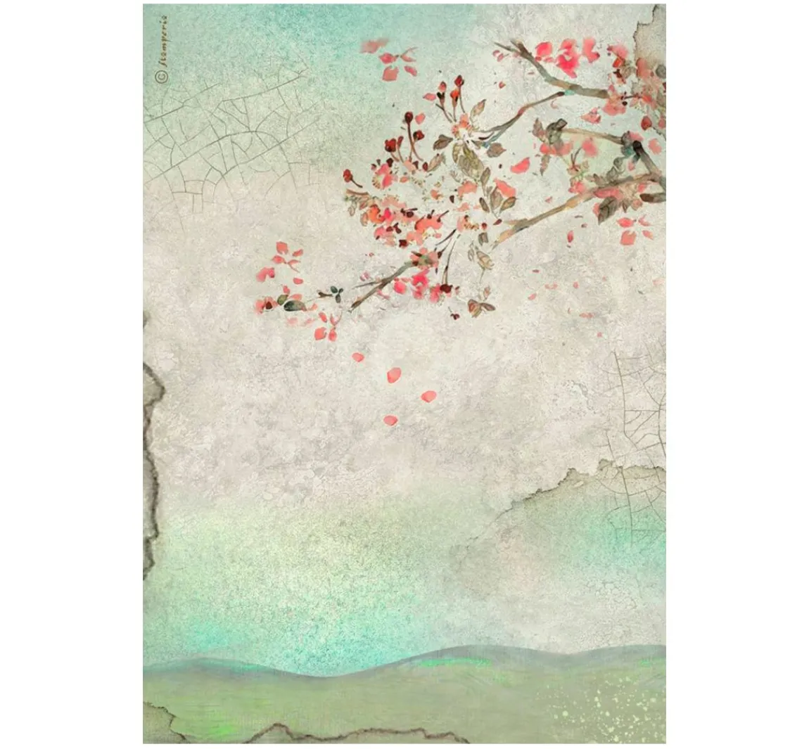 Stamperia Motiv-Strohseide "House of Roses - Branch"