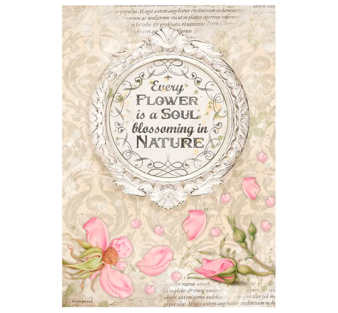 Online Stamperia Motiv-Strohseide "In Nature"