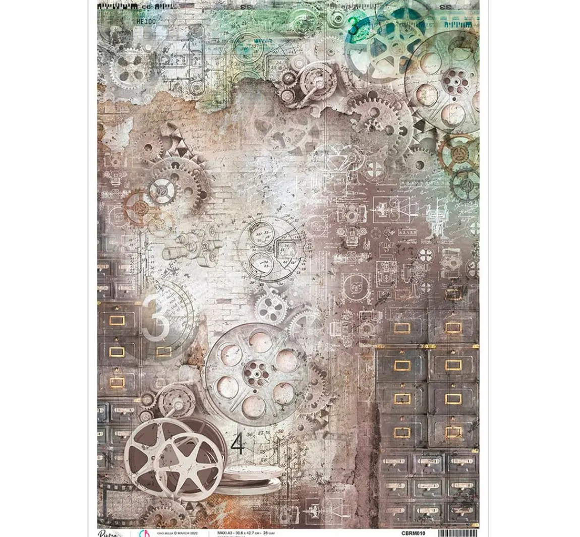 Online Ciao Bella Motiv-Strohseide "Industrial", DIN A3