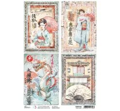 Discount Ciao Bella Motiv-Strohseide "Land of the Rising Sun - Japanische Karten"