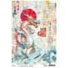 New Ciao Bella Motiv-Strohseide "Land of the Rising Sun - Drache"