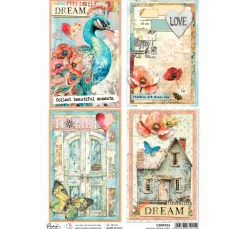 Sale Ciao Bella Motiv-Strohseide "Majestic Dreams Cards"