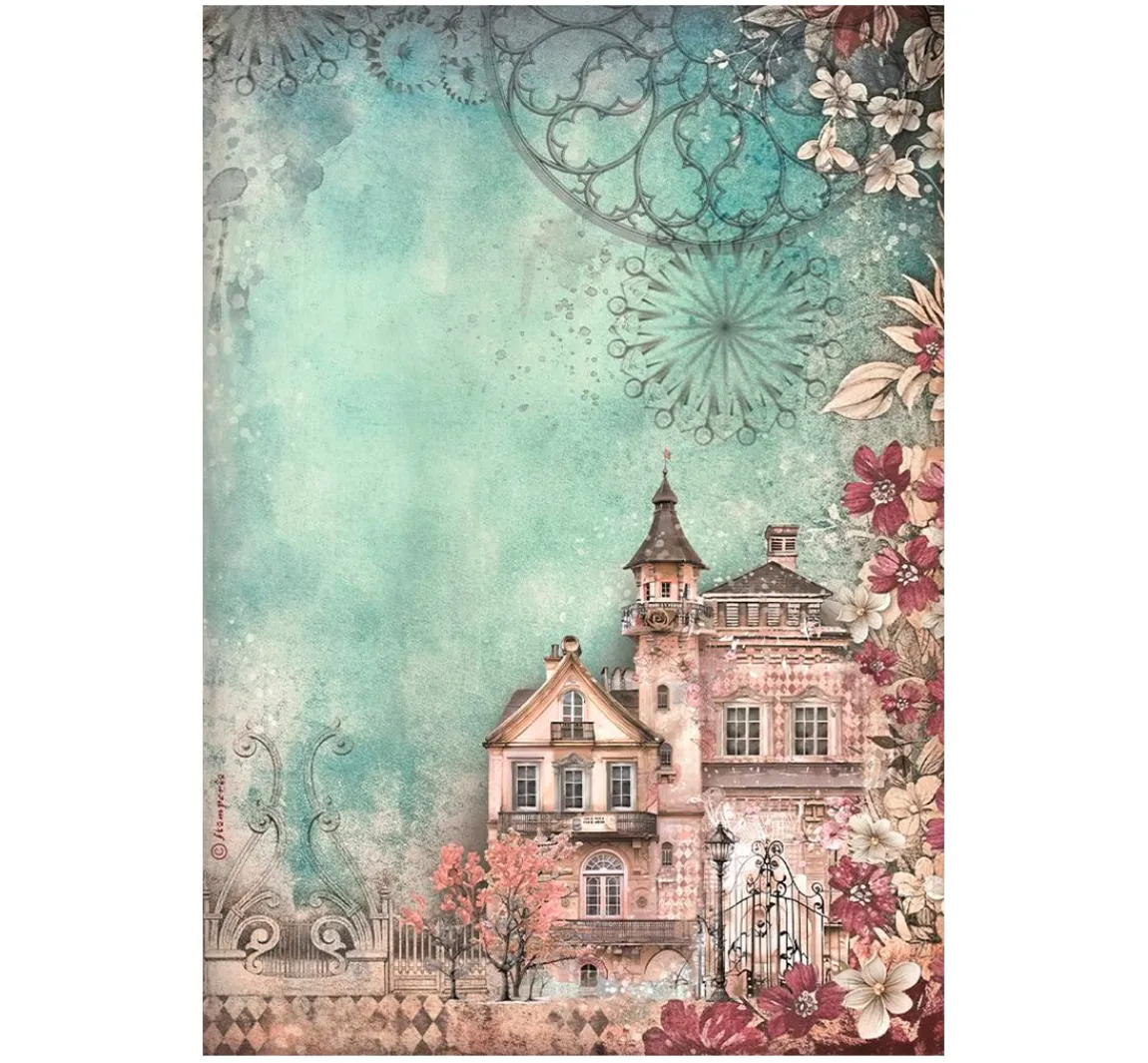 Discount Stamperia Motiv-Strohseide "Master of Magic House"