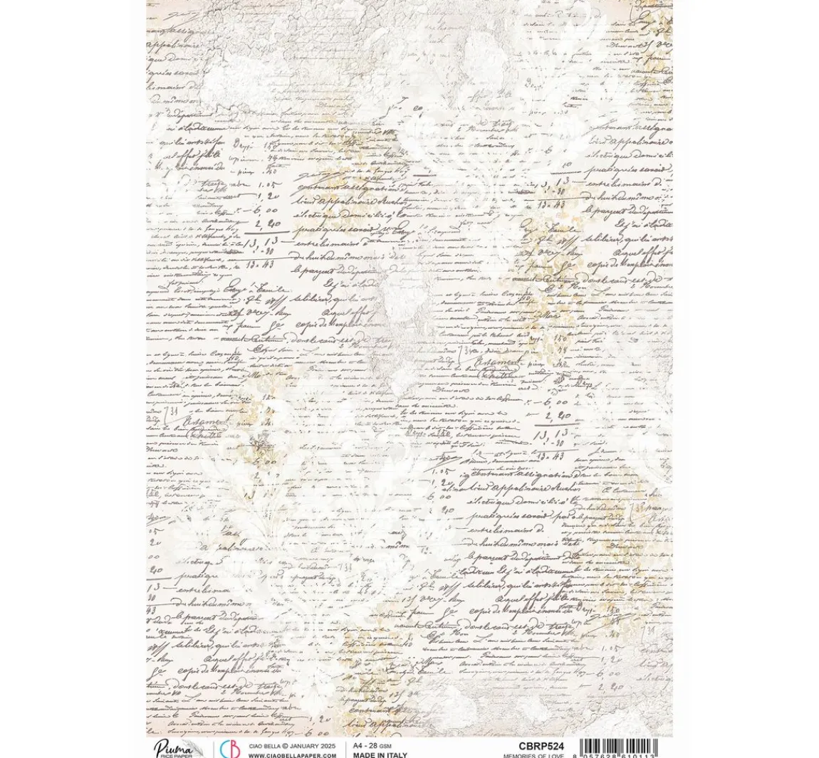 Sale Ciao Bella Motiv-Strohseide "Memories of Love"