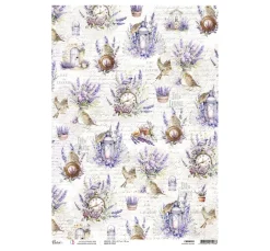 Best Ciao Bella Motiv-Strohseide "Morning in Provence - Bezaubernde Landschaft",