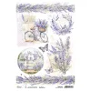 Clearance Ciao Bella Motiv-Strohseide "Morning in Provence - Lavendel am Gartenzaun"