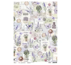 Online Ciao Bella Motiv-Strohseide "Morning Provence - Purple Fields"