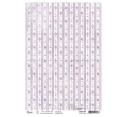 Hot Ciao Bella Motiv-Strohseide "Morning Provence - Lavendel Streifen"