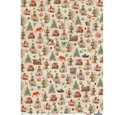 Sale Ciao Bella Motiv-Strohseide "Nutcracker - Vintage Toy"