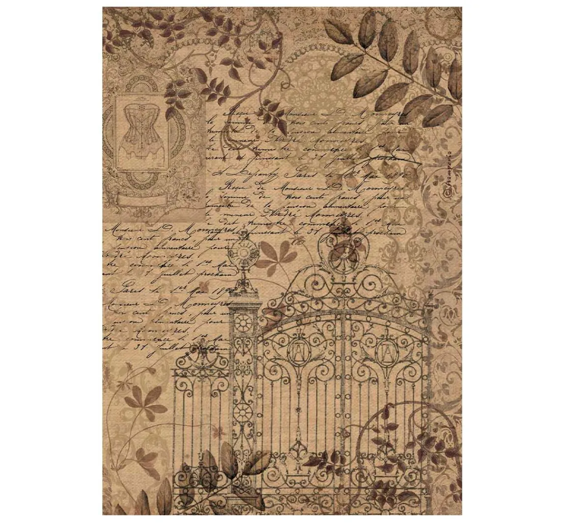 Outlet Stamperia Motiv-Strohseide "Old Lace"