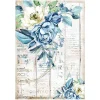 Stamperia Motiv-Strohseide "Romantic Blue"