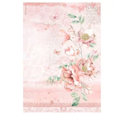 Stamperia Motiv-Strohseide "Roseland - Flowers"