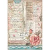 Clearance Stamperia Motiv-Strohseide "Rosen und Musik"