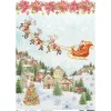 Sale Ciao Bella Motiv-Strohseide "Santas Schlittenfahrt"