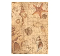 Best Stamperia Motiv-Strohseide "Sea Land - Muscheln"