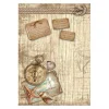 Best Stamperia Motiv-Strohseide "Sea Land - Compass"