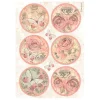 Stamperia Motiv-Strohseide "Shabby Rose - Motivkreise"