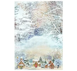 renkalik Motiv-Strohseide "Snowtime"