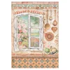 Hot Stamperia Motiv-Strohseide "Sommerhaus"