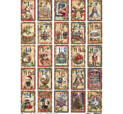 New Ciao Bella Motiv-Strohseide "Toy Shop - Adventskalender", DIN A3