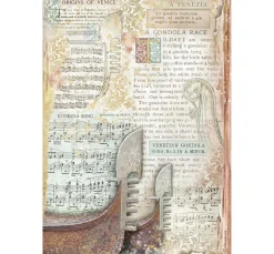 Stamperia Motiv-Strohseide "Venice City of Art - Gondola"