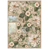 Best Stamperia Motiv-Strohseide "Vintage Library Flowers"