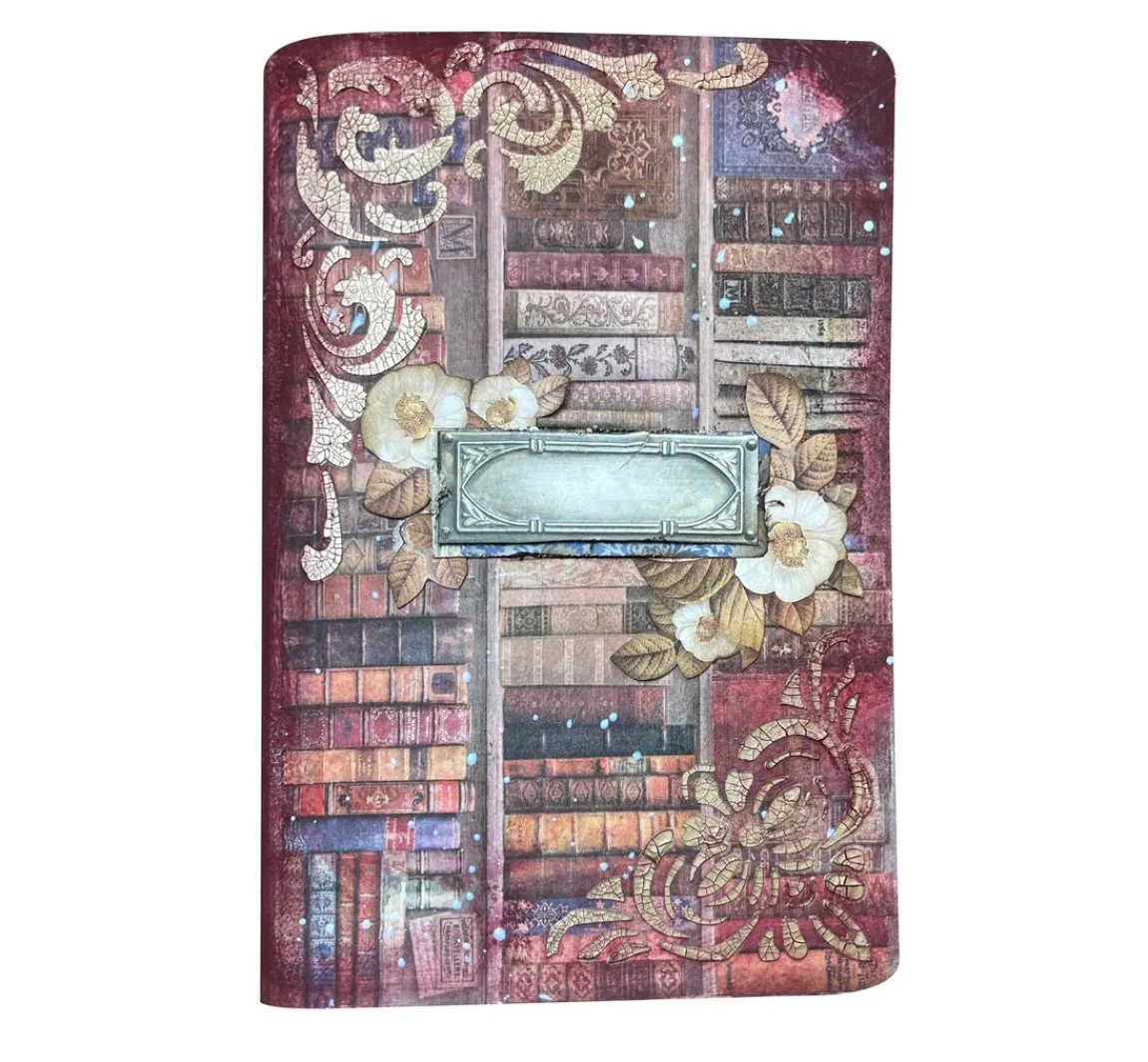 Best Stamperia Motiv-Strohseide "Vintage Library Flowers"