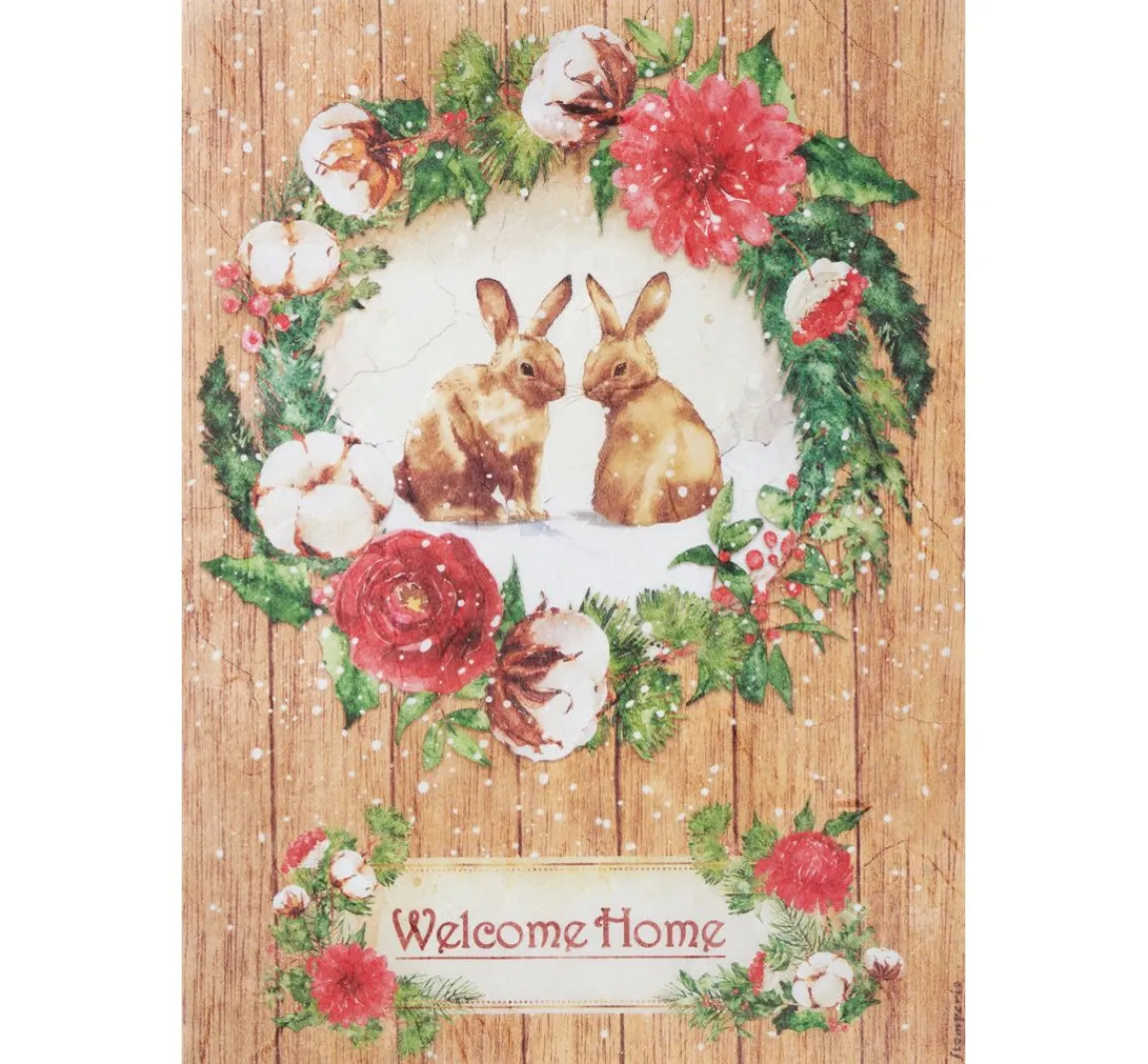 Stamperia Motiv-Strohseide "Welcome Home"