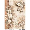 Outlet Ciao Bella Motiv-Strohseide "Winter Season - White Poinsettia"