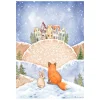 Stamperia Motiv-Strohseide "Winter Valley - Fuchs und Hase"
